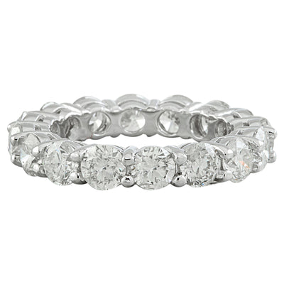 4.90 Carat Diamond 14K White Gold Eternity Ring Band - Fashion Strada