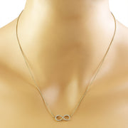 0.30 Carat Diamond 14K Yellow Gold Infinity Necklace - Fashion Strada