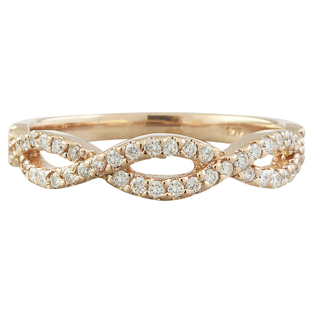 0.35 Carat Diamond 14K Rose Gold Ring - Fashion Strada