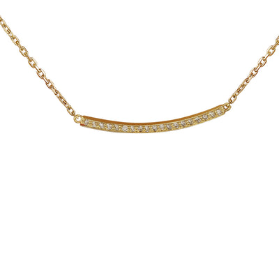 0.20 Carat Diamond 14K Yellow Gold Necklace - Fashion Strada