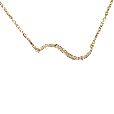 0.25 Carat Diamond 14K Yellow Gold  Necklace - Fashion Strada