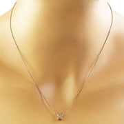 0.20 Carat Diamond 14K Rose Gold Necklace - Fashion Strada
