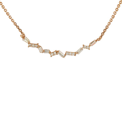 0.45 Carat Diamond 14K Rose Gold  Necklace - Fashion Strada
