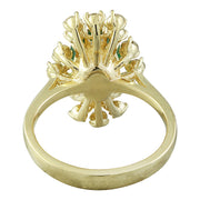 2.80 Carat Emerald 14K Yellow Gold Diamond Ring - Fashion Strada