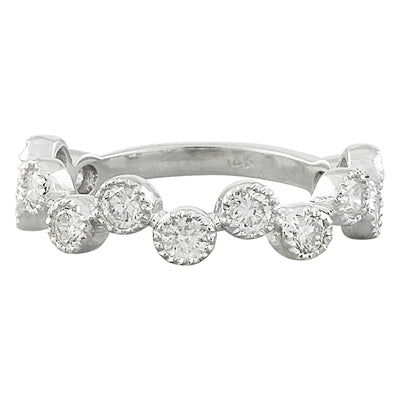 0.75 Carat Diamond 14K White Gold Ring - Fashion Strada
