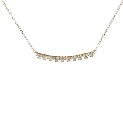 0.35 Carat Diamond 14K White Gold Necklace - Fashion Strada