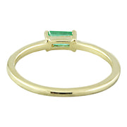 0.25 Carat Emerald 14K Yellow Gold Ring - Fashion Strada