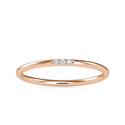 0.02 Carat Diamond 14K Rose Gold Ring - Fashion Strada