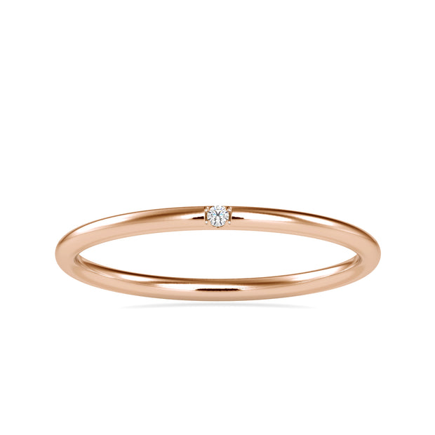 0.01 Carat Diamond 14K Rose Gold Ring - Fashion Strada