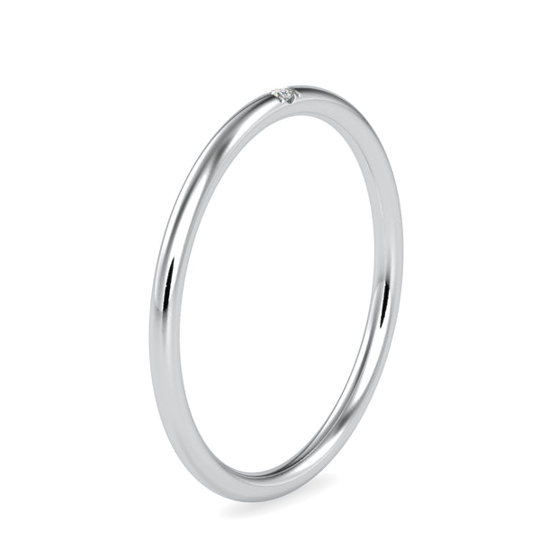 0.01 Carat Diamond 14K White Gold Ring - Fashion Strada