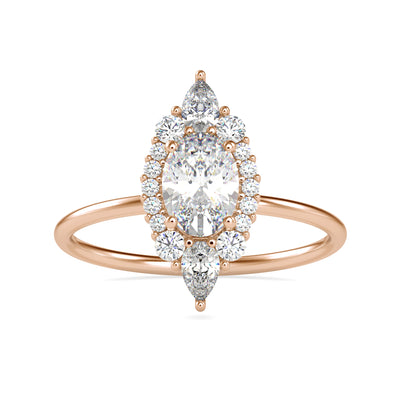 1.04 Carat Diamond 14K Rose Gold Ring - Fashion Strada