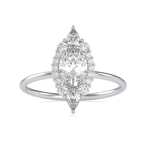 1.04 Carat Diamond 14K White Gold Ring - Fashion Strada