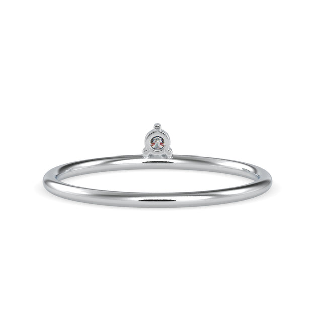 0.04 Carat Diamond 14K White Gold Ring - Fashion Strada