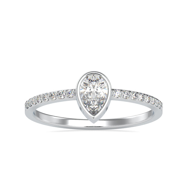 0.43 Carat Diamond 14K White Gold Ring - Fashion Strada