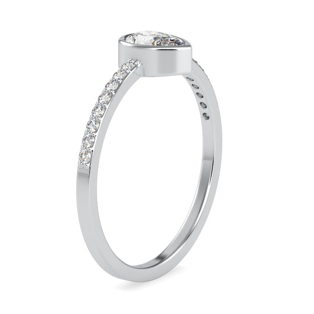 0.43 Carat Diamond 14K White Gold Ring - Fashion Strada