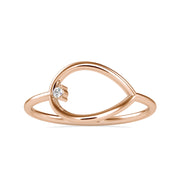 0.015 Carat Diamond 14K Rose Gold Ring - Fashion Strada