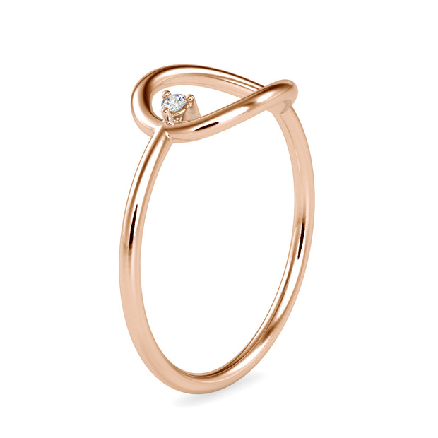 0.015 Carat Diamond 14K Rose Gold Ring - Fashion Strada