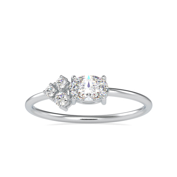 0.44 Carat Diamond 14K White Gold Ring - Fashion Strada