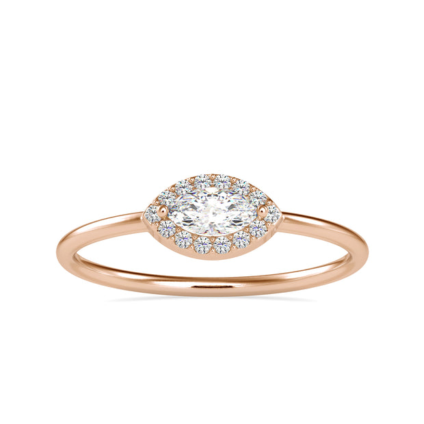 0.25 Carat Diamond 14K Rose Gold Ring - Fashion Strada