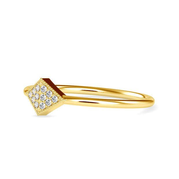 0.045 Carat Diamond 14K Yellow Gold Ring - Fashion Strada