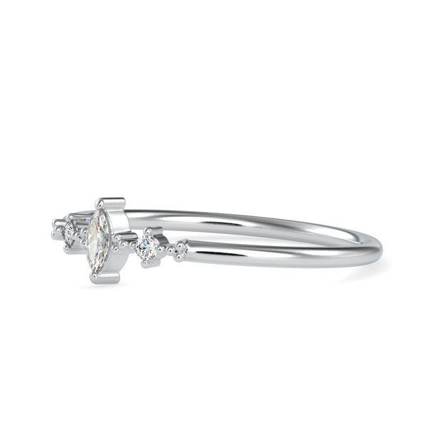 0.075 Carat Diamond 14K White Gold Ring - Fashion Strada