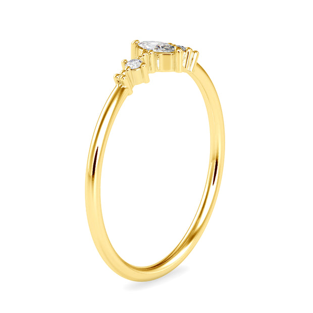 0.075 Carat Diamond 14K Yellow Gold Ring - Fashion Strada