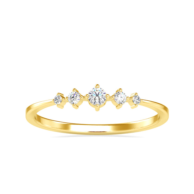 0.12 Carat Diamond 14K Yellow Gold Ring - Fashion Strada