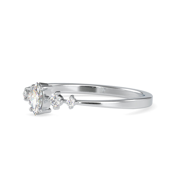 0.16 Carat Diamond 14K White Gold Ring - Fashion Strada