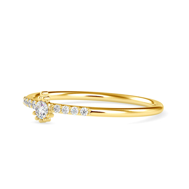 0.10 Carat Diamond 14K Yellow Gold Ring - Fashion Strada