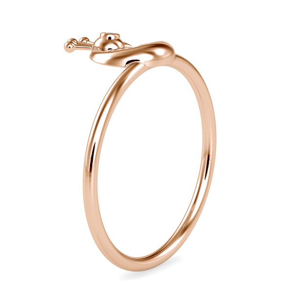 0.005 Carat Diamond 14K Rose Gold Ring - Fashion Strada
