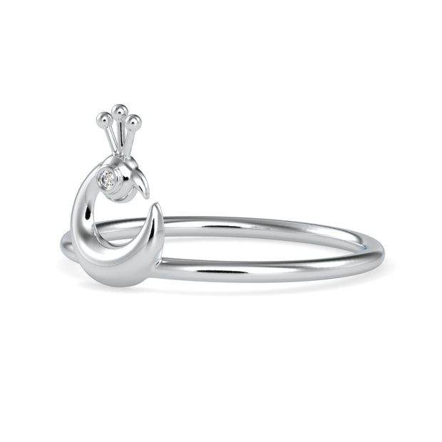0.005 Carat Diamond 14K White Gold Ring - Fashion Strada