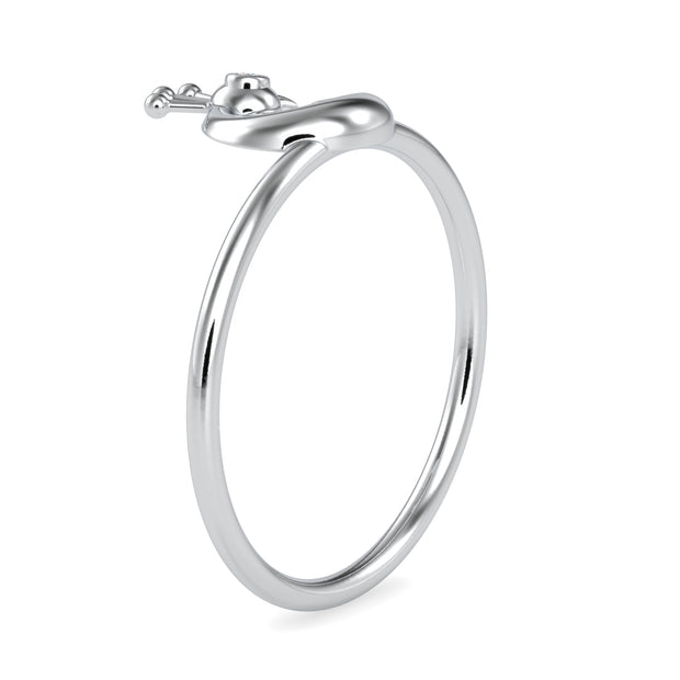 0.005 Carat Diamond 14K White Gold Ring - Fashion Strada