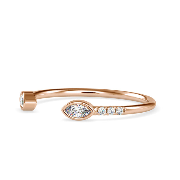 0.13 Carat Diamond 14K Rose Gold Ring - Fashion Strada