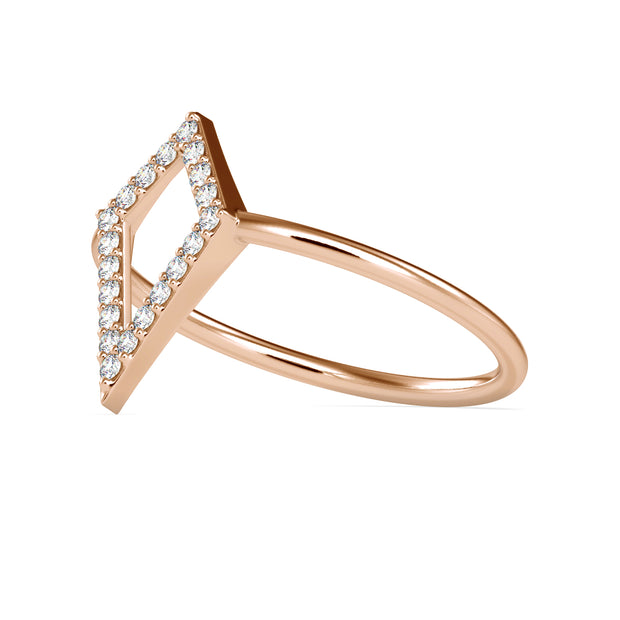 0.10 Carat Diamond 14K Rose Gold Ring - Fashion Strada