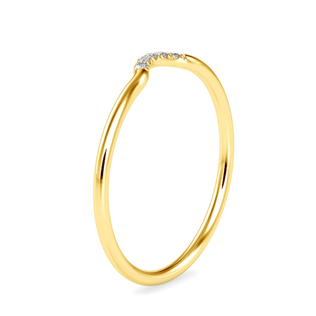 0.02 Carat Diamond 14K Yellow Gold Ring - Fashion Strada