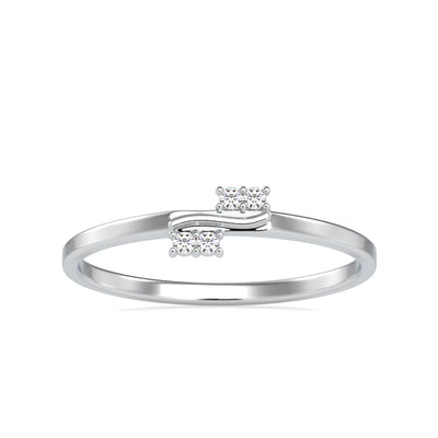 0.03 Carat Diamond 14K White Gold Ring - Fashion Strada
