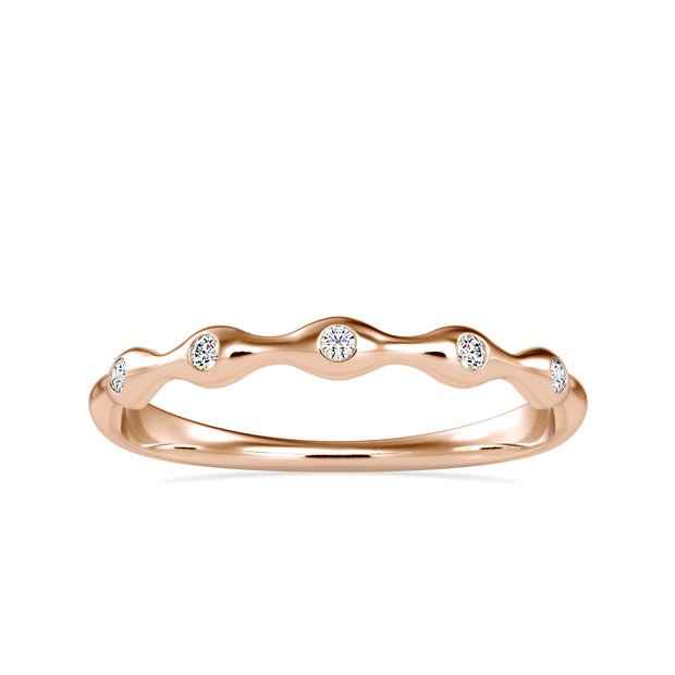 0.04 Carat Diamond 14K Rose Gold Ring - Fashion Strada