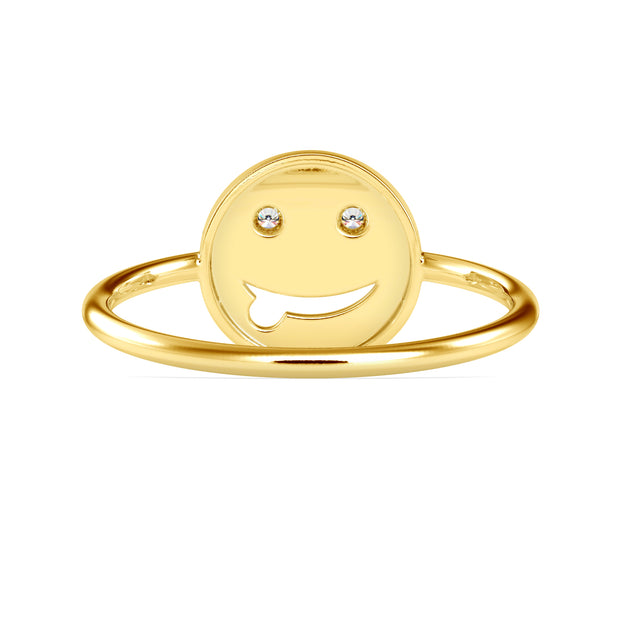 0.02 Carat Diamond 14K Yellow Gold Ring - Fashion Strada