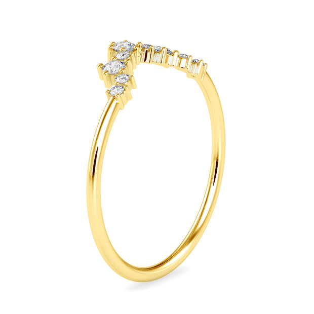0.15 Carat Diamond 14K Yellow Gold Ring - Fashion Strada