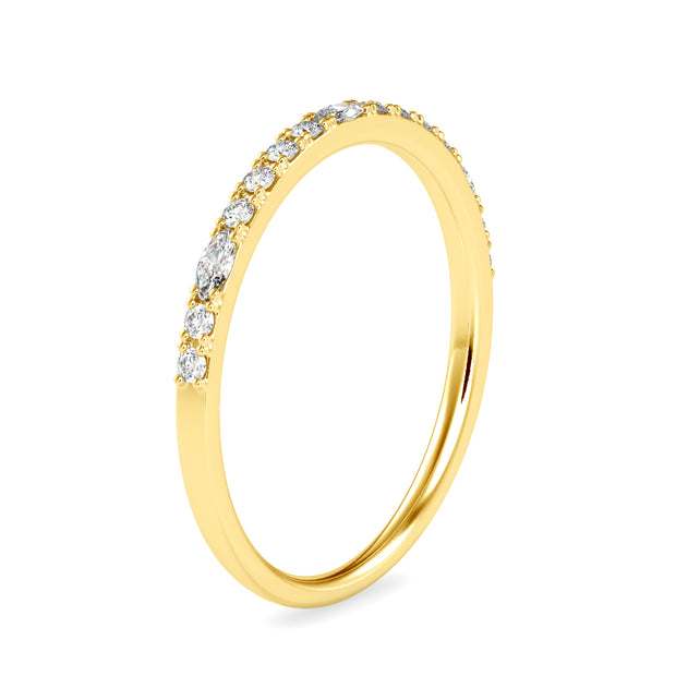 0.17 Carat Diamond 14K Yellow Gold Ring - Fashion Strada