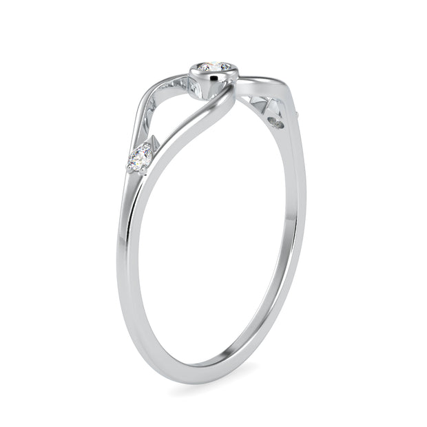 0.06 Carat Diamond 14K White Gold Ring - Fashion Strada