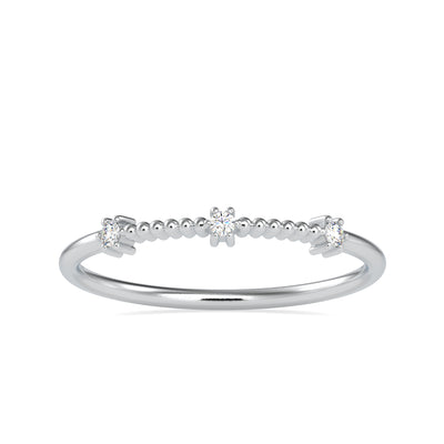 0.04 Carat Diamond 14K White Gold Ring - Fashion Strada