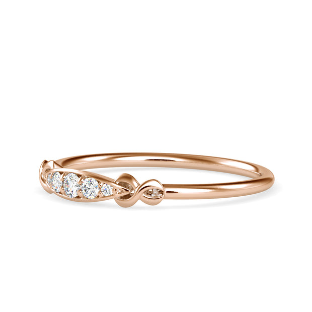 0.08 Carat Diamond 14K Rose Gold Ring - Fashion Strada