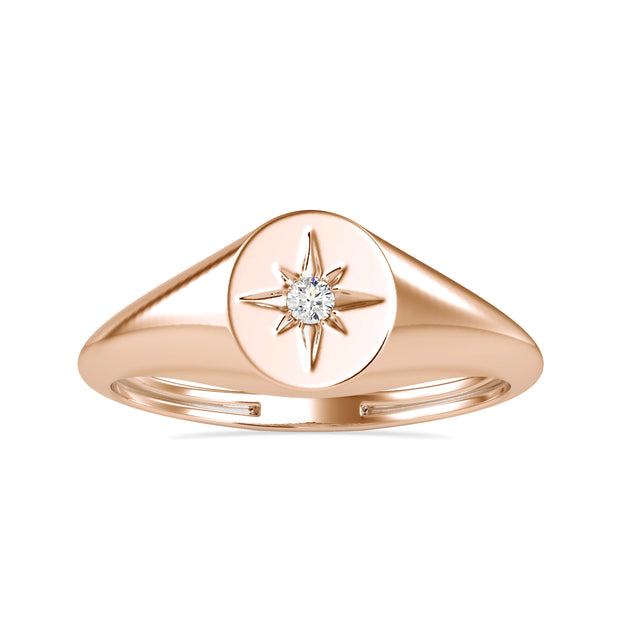 0.03 Carat Diamond 14K Rose Gold Ring - Fashion Strada