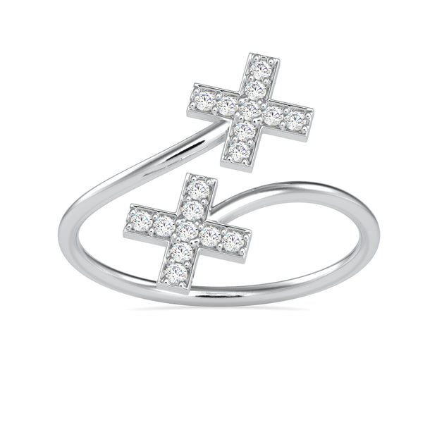 0.15 Carat Diamond 14K White Gold Ring - Fashion Strada