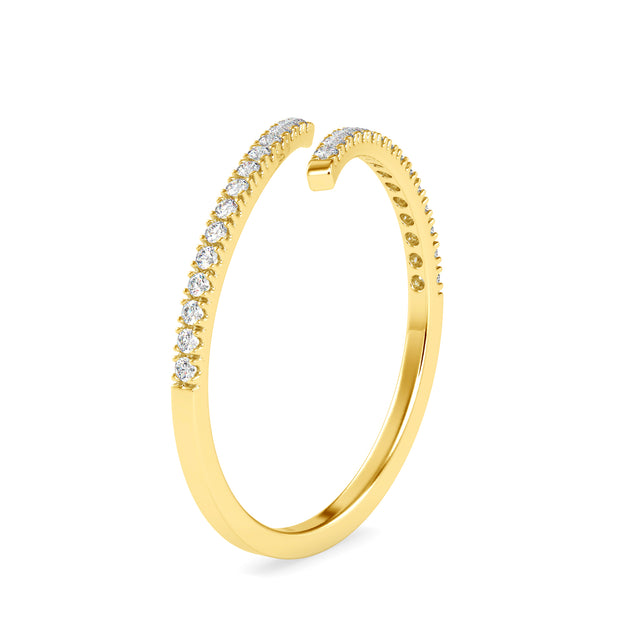 0.14 Carat Diamond 14K Yellow Gold Ring - Fashion Strada