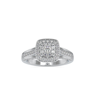 0.68 Carat Diamond 14K White Gold Engagement Ring - Fashion Strada