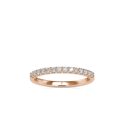 0.26 Carat Diamond 14K Rose Gold Wedding Band - Fashion Strada