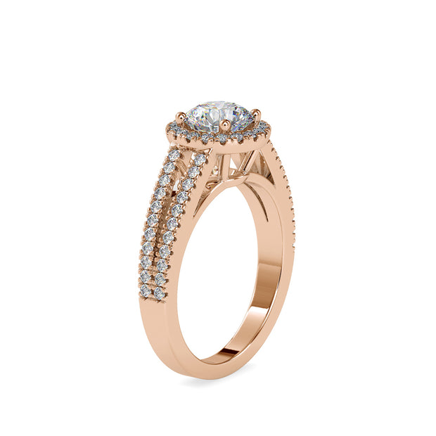 1.64 Carat Diamond 14K Rose Gold Engagement Ring - Fashion Strada