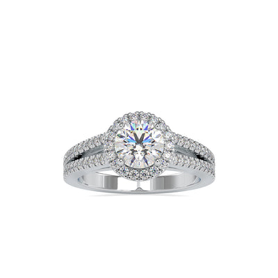 1.64 Carat Diamond 14K White Gold Engagement Ring - Fashion Strada